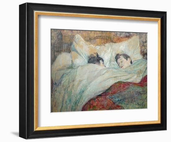 In Bed-Henri de Toulouse-Lautrec-Framed Giclee Print