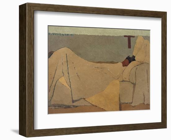 In Bed-Edouard Vuillard-Framed Giclee Print