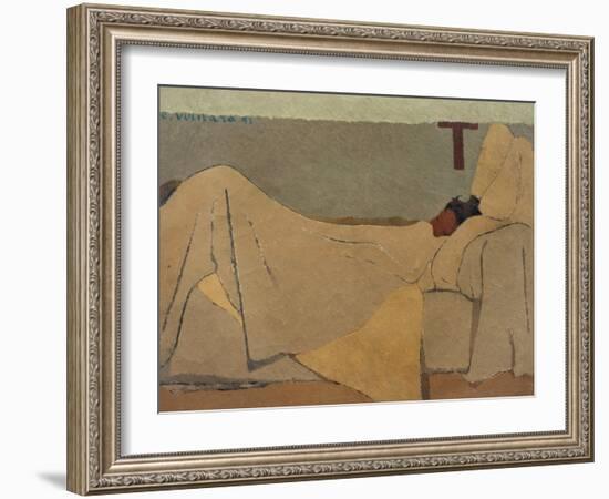 In Bed-Edouard Vuillard-Framed Giclee Print