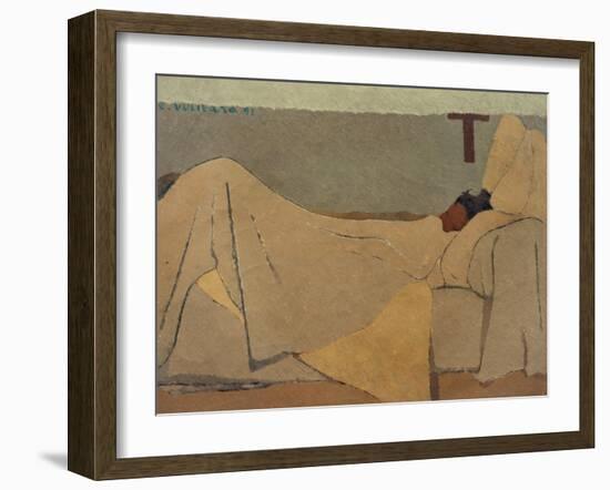 In Bed-Edouard Vuillard-Framed Giclee Print