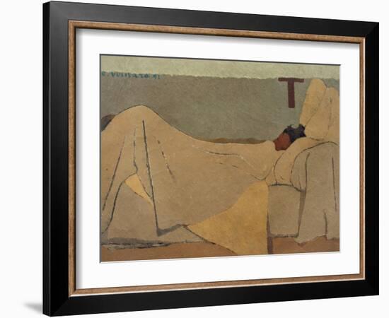 In Bed-Edouard Vuillard-Framed Giclee Print