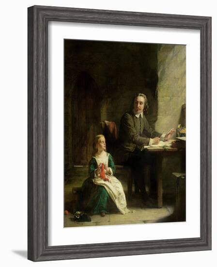 In Bedford Jail - John Bunyan (1628-88) and His Blind Daughter-Alexander Johnston-Framed Giclee Print