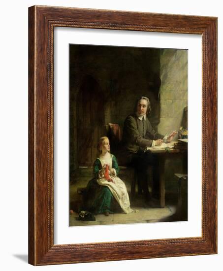 In Bedford Jail - John Bunyan (1628-88) and His Blind Daughter-Alexander Johnston-Framed Giclee Print