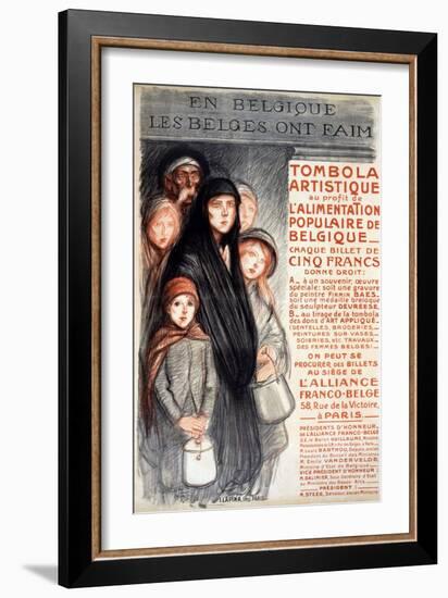 In Belgium the Belgians are Hungry, 1915-Théophile Alexandre Steinlen-Framed Giclee Print