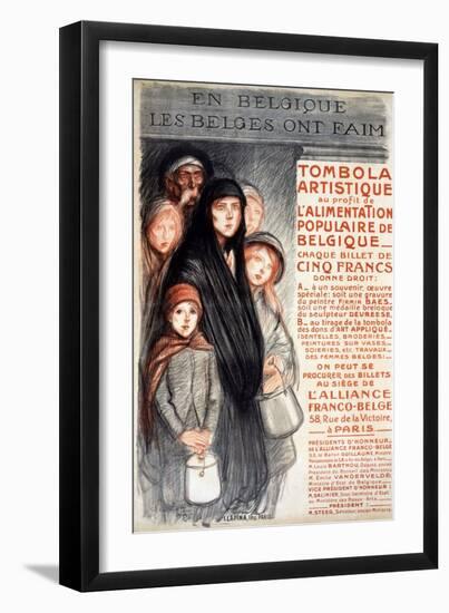 In Belgium the Belgians are Hungry, 1915-Théophile Alexandre Steinlen-Framed Giclee Print