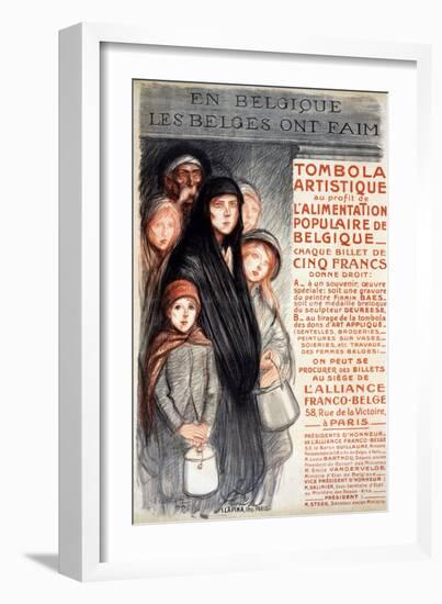 In Belgium the Belgians are Hungry, 1915-Théophile Alexandre Steinlen-Framed Giclee Print