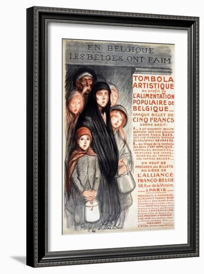 In Belgium the Belgians are Hungry, 1915-Théophile Alexandre Steinlen-Framed Giclee Print