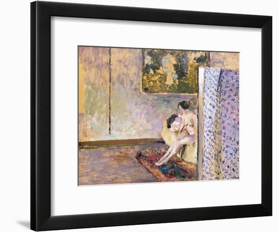 In Bonnard's Studio at 60 Rue De Douai: Nude by a Screen; Dans L'Atelier De Bonnard-Edouard Vuillard-Framed Giclee Print