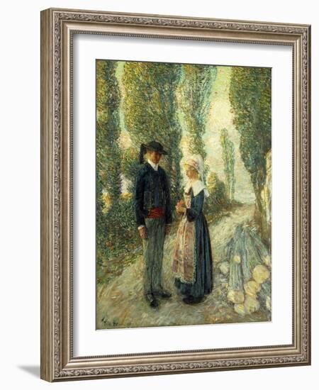 In Brittany, Evening Hour, Pont Aven, 1897-Childe Hassam-Framed Giclee Print