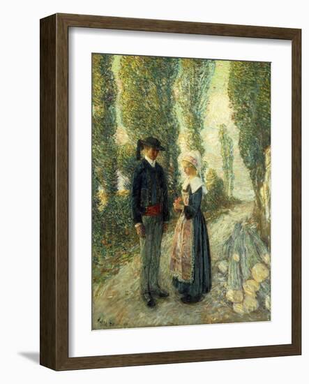 In Brittany, Evening Hour, Pont Aven, 1897-Childe Hassam-Framed Giclee Print