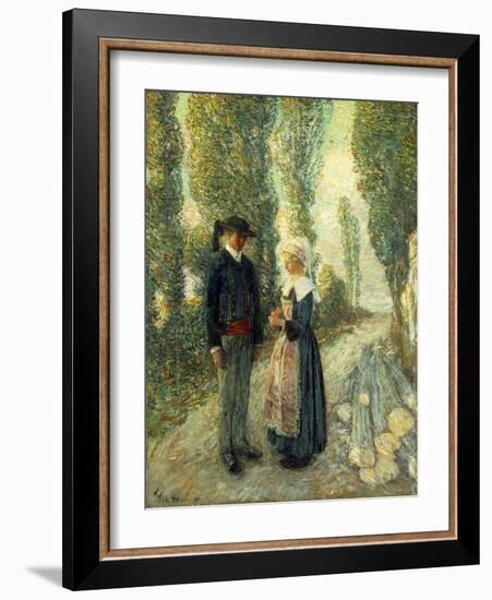 In Brittany, Evening Hour, Pont Aven, 1897-Childe Hassam-Framed Giclee Print