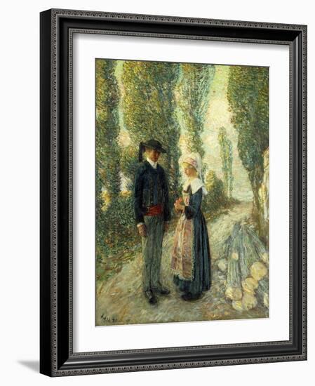 In Brittany, Evening Hour, Pont Aven, 1897-Childe Hassam-Framed Giclee Print