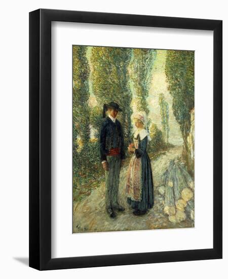 In Brittany, Evening Hour, Pont Aven, 1897-Childe Hassam-Framed Giclee Print