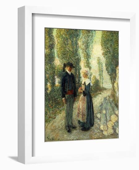 In Brittany, Evening Hour, Pont Aven, 1897-Childe Hassam-Framed Giclee Print