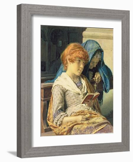 In Church, 1883-Luigi da Rios-Framed Giclee Print