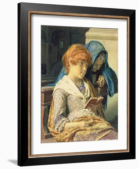 In Church, 1883-Luigi da Rios-Framed Giclee Print