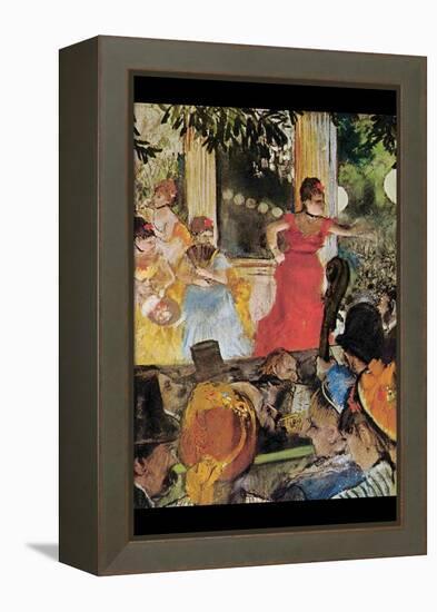In Concert Cafe (Les Ambassadeurs)-Edgar Degas-Framed Stretched Canvas
