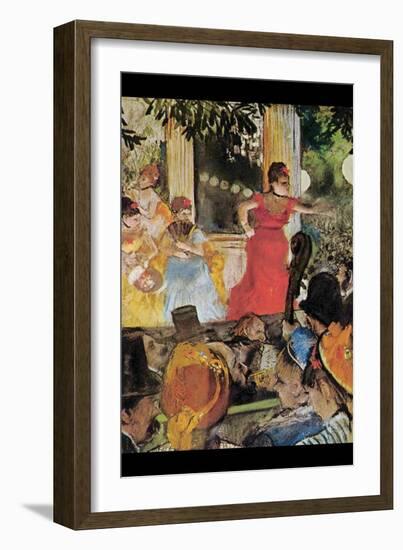 In Concert Cafe (Les Ambassadeurs)-Edgar Degas-Framed Art Print