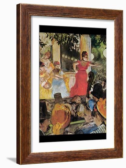 In Concert Cafe (Les Ambassadeurs)-Edgar Degas-Framed Art Print