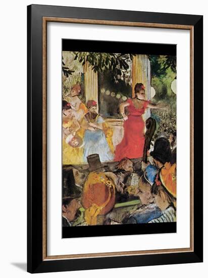 In Concert Cafe (Les Ambassadeurs)-Edgar Degas-Framed Art Print