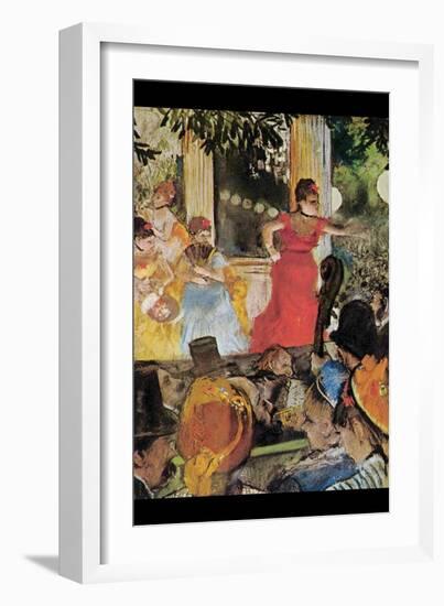 In Concert Cafe (Les Ambassadeurs)-Edgar Degas-Framed Art Print