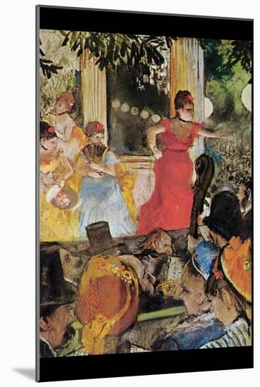 In Concert Cafe (Les Ambassadeurs)-Edgar Degas-Mounted Art Print