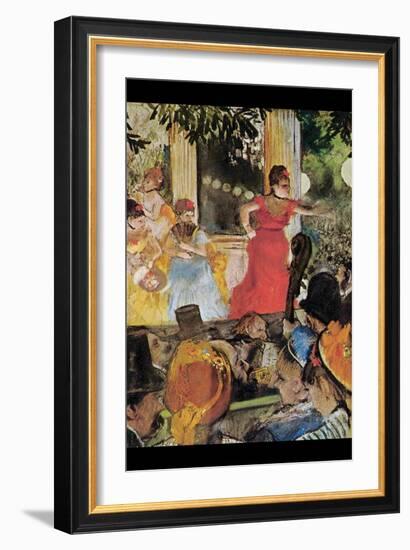 In Concert Cafe (Les Ambassadeurs)-Edgar Degas-Framed Art Print