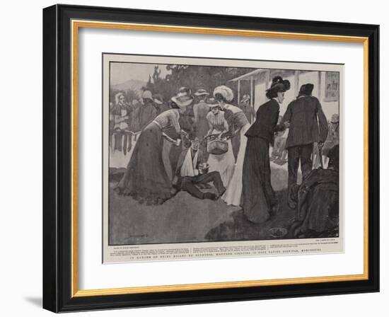 In Danger of Being Killed by Kindness, Wounded Soldiers in Fort Napier Hospital, Maritzburg-Claude Shepperson-Framed Giclee Print