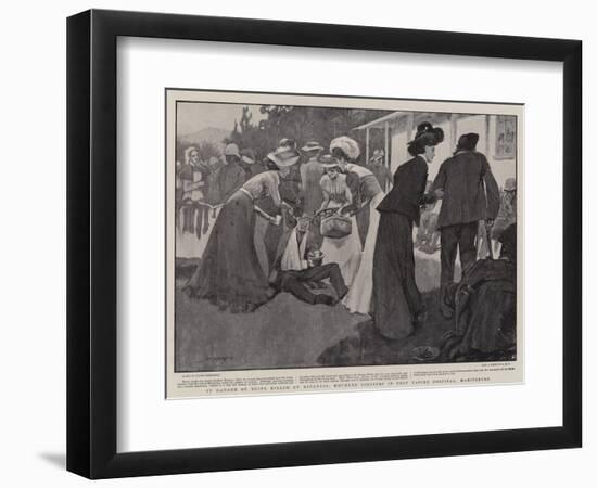 In Danger of Being Killed by Kindness, Wounded Soldiers in Fort Napier Hospital, Maritzburg-Claude Shepperson-Framed Premium Giclee Print