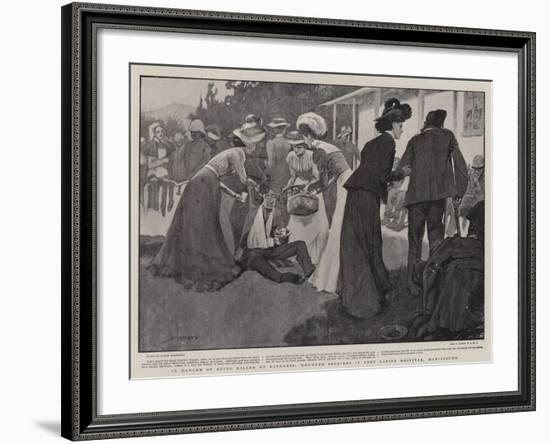 In Danger of Being Killed by Kindness, Wounded Soldiers in Fort Napier Hospital, Maritzburg-Claude Shepperson-Framed Giclee Print