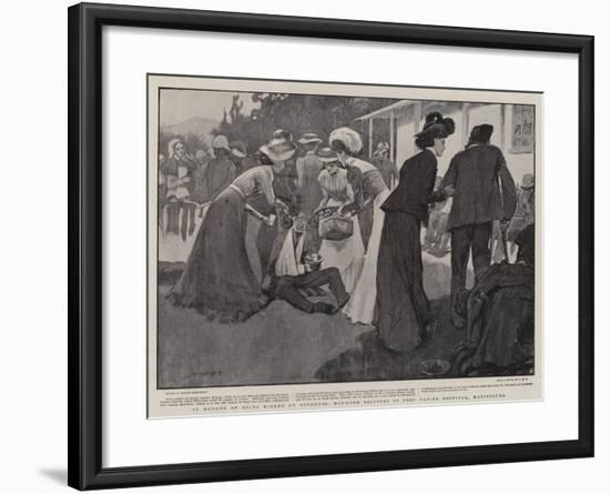 In Danger of Being Killed by Kindness, Wounded Soldiers in Fort Napier Hospital, Maritzburg-Claude Shepperson-Framed Giclee Print