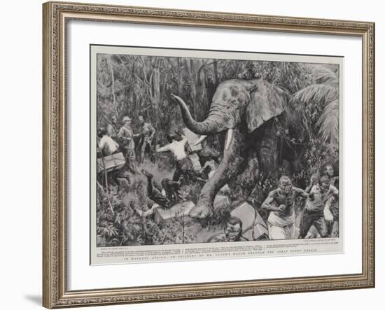 In Darkest Africa, an Incident of Mr Lloyd's March Through the Great Pygmy Forest-Frank Dadd-Framed Giclee Print