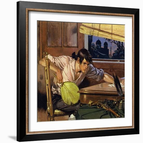 In Debt and Unhappy, Clive Tried to Commit Suicide - But the Gun Did Not Work-Alberto Salinas-Framed Giclee Print