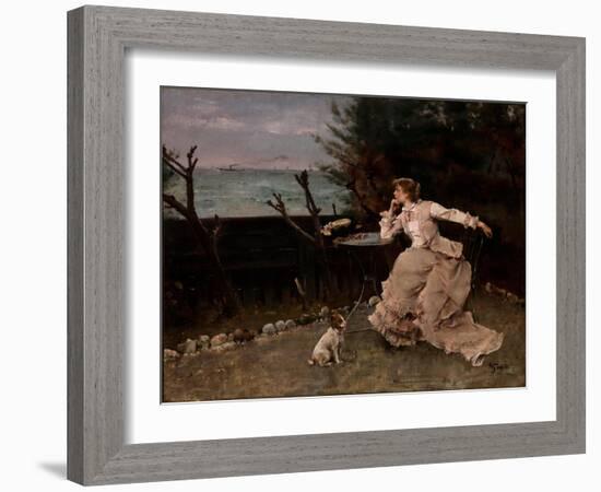 In Deep Thought, 1881-Alfred Emile Stevens-Framed Giclee Print