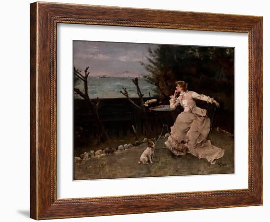 In Deep Thought, 1881-Alfred Emile Stevens-Framed Giclee Print