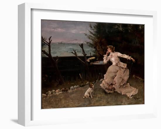 In Deep Thought, 1881-Alfred Emile Stevens-Framed Giclee Print