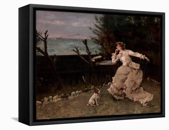 In Deep Thought, 1881-Alfred Emile Stevens-Framed Premier Image Canvas