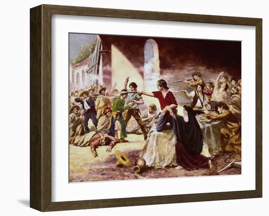 In Defense of the Alamo-null-Framed Giclee Print