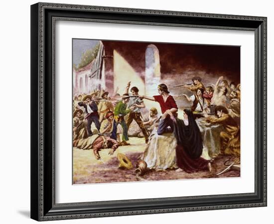 In Defense of the Alamo-null-Framed Giclee Print