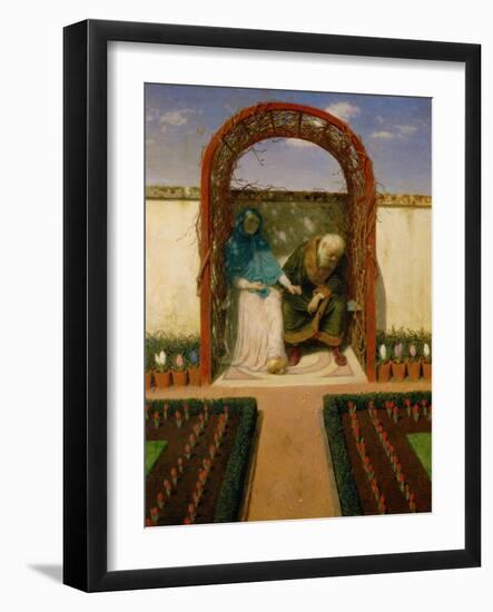 In der Gartenlaube - In the bower,1891-Arnold Böcklin-Framed Giclee Print