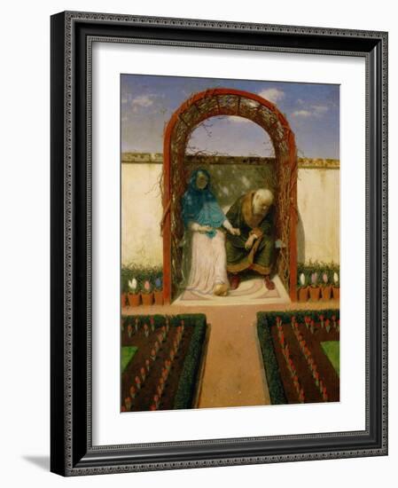 In der Gartenlaube - In the bower,1891-Arnold Böcklin-Framed Giclee Print