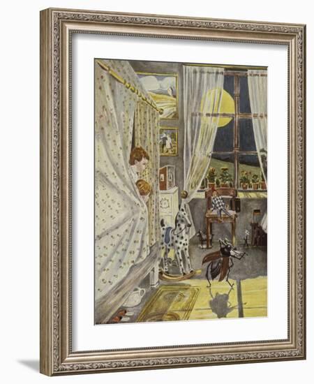 In der Kinderstube, Illustration, 1928-Hans Baluschek-Framed Giclee Print