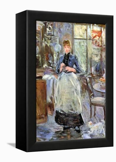 In Dining Room-Berthe Morisot-Framed Stretched Canvas