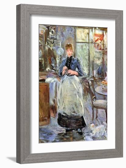 In Dining Room-Berthe Morisot-Framed Art Print