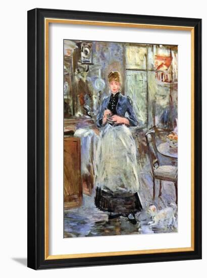 In Dining Room-Berthe Morisot-Framed Art Print