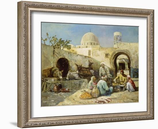 In einem arabischen Hof. 1890-Eugene Pavy-Framed Giclee Print