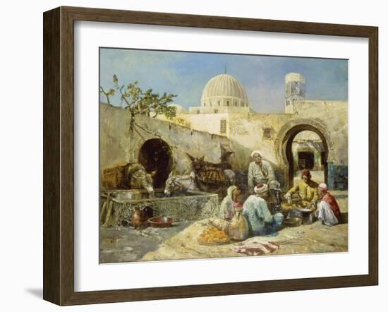 In einem arabischen Hof. 1890-Eugene Pavy-Framed Giclee Print