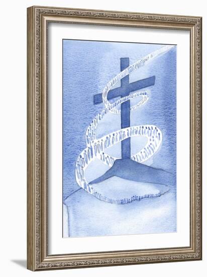 In Every Age of History, in Each Generation, Christ's Once-For-All Sacrifice is Re-Presented on The-Elizabeth Wang-Framed Giclee Print