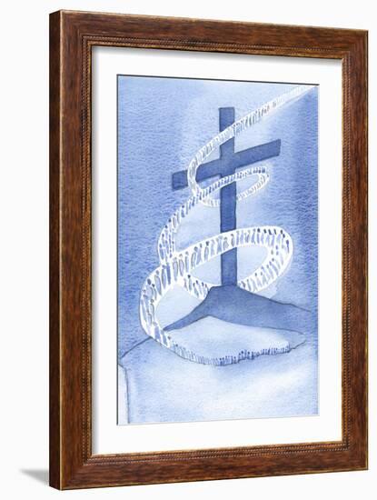 In Every Age of History, in Each Generation, Christ's Once-For-All Sacrifice is Re-Presented on The-Elizabeth Wang-Framed Giclee Print