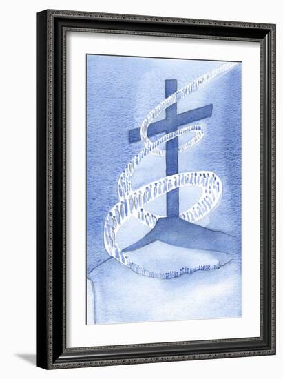 In Every Age of History, in Each Generation, Christ's Once-For-All Sacrifice is Re-Presented on The-Elizabeth Wang-Framed Giclee Print